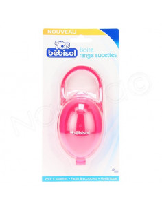 Bébisol Boîte Range Sucettes pour 2 sucettes 2
