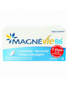 MagnéVie B6 Irritabilité Nervosité Fatigue Passagère comprimés 120 gélules Sanofi Aventis - 1