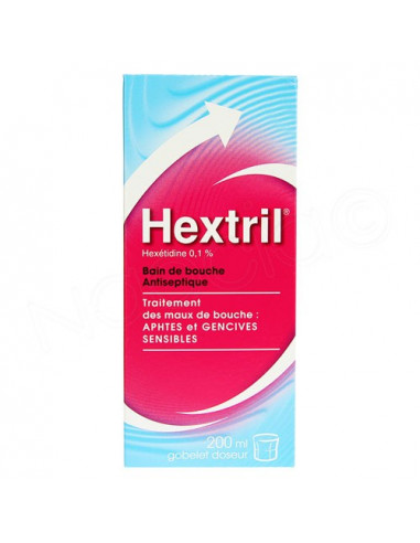 HEXTRIL 0,1% bain de bouche 200ml  - 1