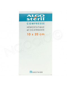 AlgoSteril 16 Compresses Hémostatique et Cicatrisante 10x20cm  - 1