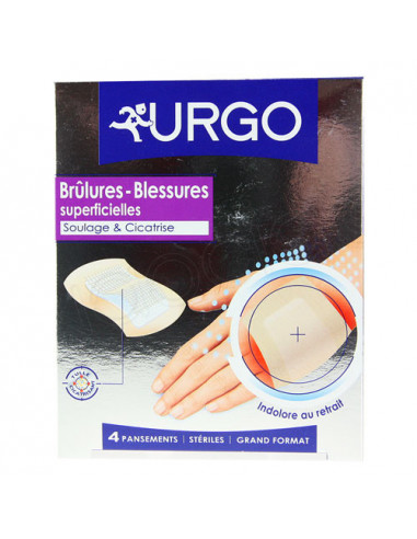 Urgo Brûlures-Blessures Pansements Stériles Boite 4 pansements grand format Urgo - 1