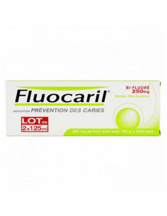 Fluocaril Bi-fluoré 250mg Menthe Tube lot 2 x 125ml Fluocaril - 1