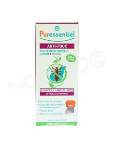 Puressentiel Anti-Poux Traitement Lotion 100ml Lotion 100ml  peigne Puressentiel - 1