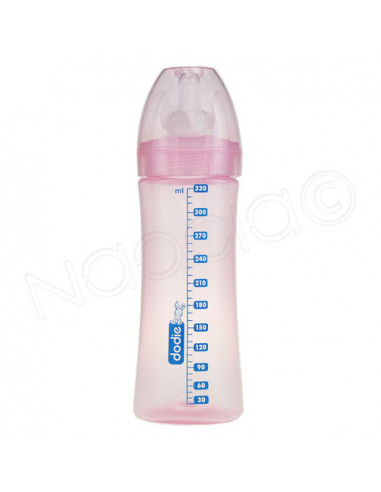 Dodie Evolution + Biberon 3 vitesses 330ml 2ème âge Débit 3 rose Dodie - 1