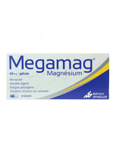 Megamag Magnésium en gélules 120 gélules Mayoly Spindler - 1