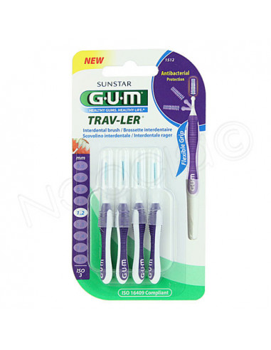 Gum Trav-Ler Brossette interdentaire x4 12mm Sunstar - 1