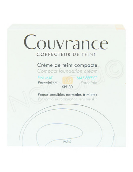 Couvrance Crème de Teint Compacte Fini Mat Poudrier 10g + houppette et miroir 03 Sable Avène - 2