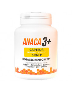 Anaca3+ Capteur Graisses et Sucres 5 en 1 Dosages Renforcés. 120 gélules Anaca3 - 1