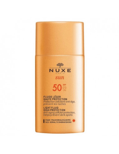 Nuxe Sun SPF50 Fluide Léger Haute Protection Visage. 50ml Nuxe - 1