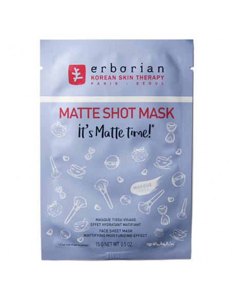 Erborian Matte Shot Mask Masque Tissu Visage Hydratant Matifiant. 1x15g Erborian - 1