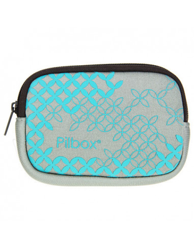 Pilbox Pocket gris et bleu lagon souple Cooper - 1