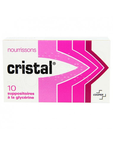 Cristal Nourrissons. 10 suppositoires à la glycérine