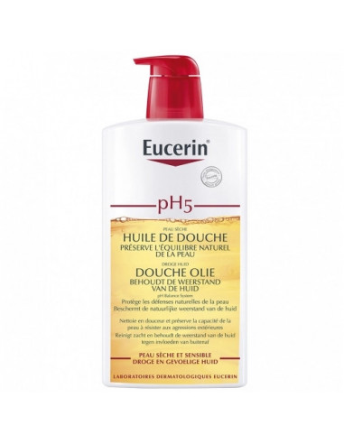 Eucerin pH5 Huile de douche Peau Sèche & Sensible Flacon pompe 1L Eucerin - 1