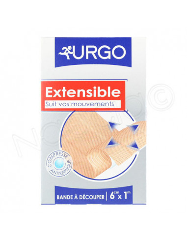 Urgo Extensible Pansements à compresse antiseptique Bande à découper Urgo - 1