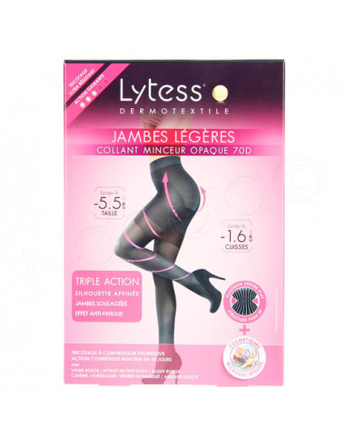 Lytess Jambes Légères Collant Minceur Opaque 70D Noir Taille 4 Lytess - 1
