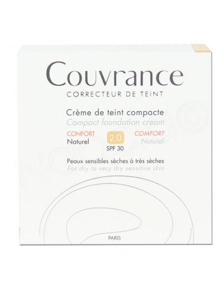 Couvrance Crème de Teint Compacte Poudrier 10g + houppette et miroir 03 Sable Avène - 2