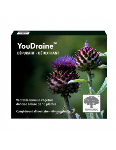 YouDraine Dépuratif Détoxifiant Formule Danoise Concentrée Boite 60 comprimés New Nordic - 1