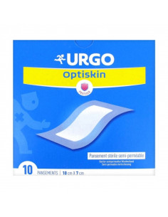 Urgo Optiskin Pansement Adhésif Stérile Semi-perméable Transparent Boite x10 Pansements 10cm x 7cm Urgo - 1