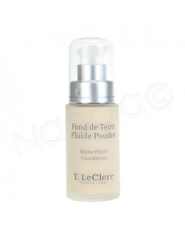 TLeClerc Fond de teint Fluide Poudré SPF15 Flacon 30ml 01 Ivoire Mat T. Leclerc - 1