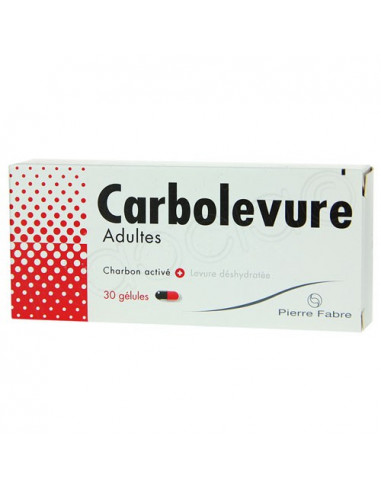 Carbolevure Adultes Charbon Activé + Levure déshydratée 30 gélules