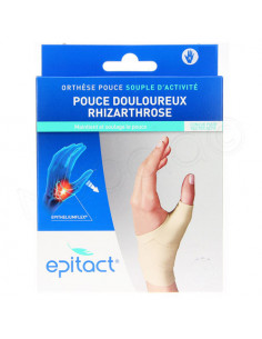 Epitact Pouce Douloureux Rhizarthrose Orthèse proprioceptive souple Main Droite Taille M Epitact - 1