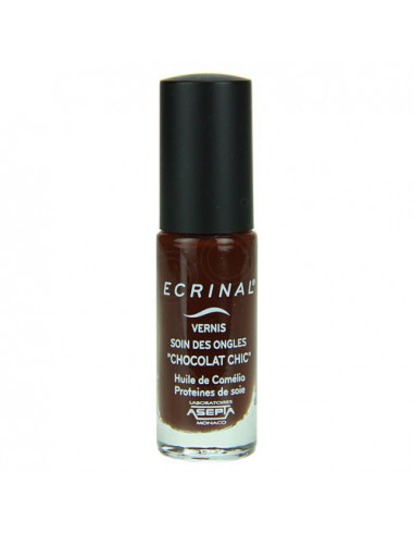 Ecrinal Vernis Soin des Ongles Flacon 6ml + pinceau applicateur chocolat chic Asepta - 1