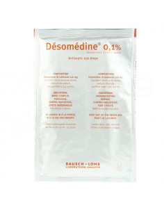 Désomédine 0.1 pour cent collyre antiseptique 10 flacons multidoses de 0.6ml 2