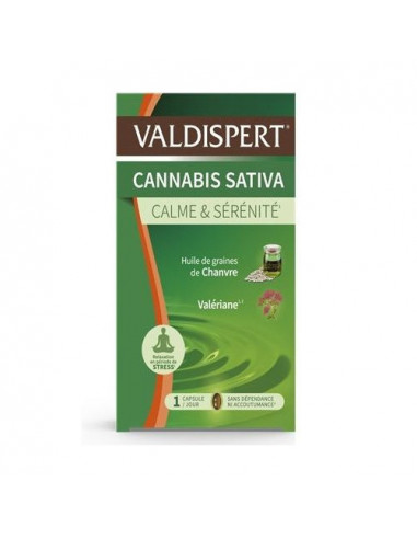 Valdispert Cannabis Sativa Calme & Sérénité. 24 capsules  - 1