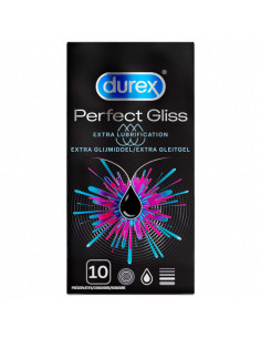 Durex Perfect Gliss Extra Lubrification 10 préservatifs Durex - 1