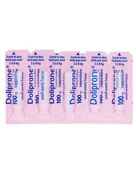 Doliprane 100 10 Douleurs Fievre Paracetamol Suppositoires Secables Archange Pharma
