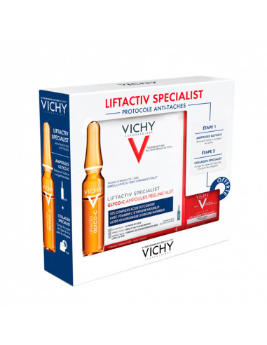 Vichy Liftactiv Specialist Glyco-C Ampoules Coffret 10 ampoules + Liftactiv Collagen Specialist Crème 15ml offert Vichy - 1