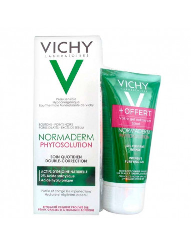 Vichy Normaderm Phytosolution Soin Quotidien Double Correction 50ml + Gel Purifiant Intense 50ml offert Normaderm (Vichy) - 1