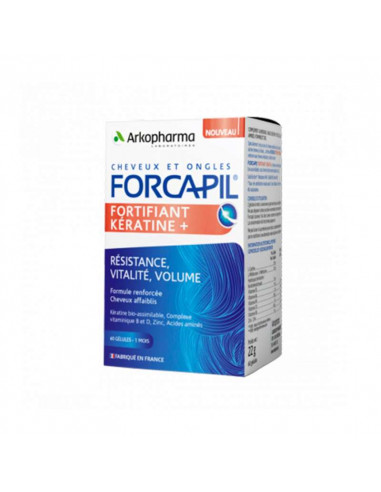 Forcapil Fortifiant Kératine + 60 Gélules Arkopharma - 1