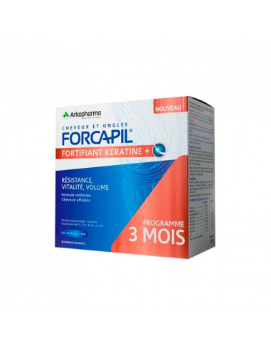 Forcapil Fortifiant Kératine + 180 Gélules - Programme 3 mois Arkopharma - 1