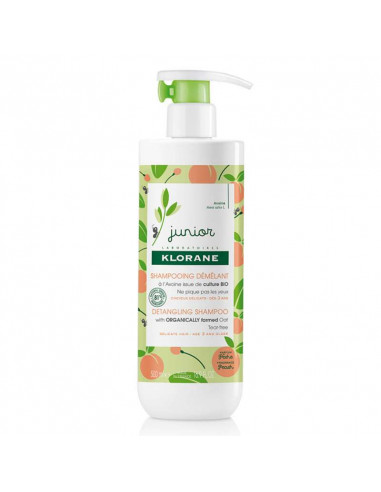 Klorane Junior Shampooing Démêlant parfum Pêche. Flacon pompe 500ml Klorane - 1