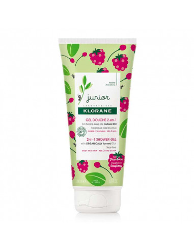 Klorane Junior Gel Douche 2en1 parfum Framboise. Tube 200ml Klorane - 1