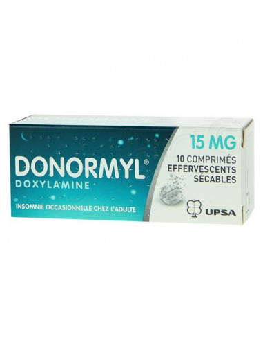 Donormyl Doxylamine 15mg Insomnie 10 comprimés effervescents sécables