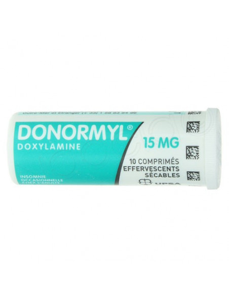 Donormyl Doxylamine 15mg Insomnie 10 comprimés effervescents sécables  - 2