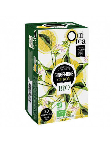 Dayang Oui Tea Gingembre Citron Bio. 20 sachets de 1,5g  - 1