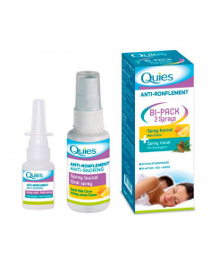 Quies Bi-pack Anti Ronflement Spray buccal 70ml + Spray nasal 15ml  - 1