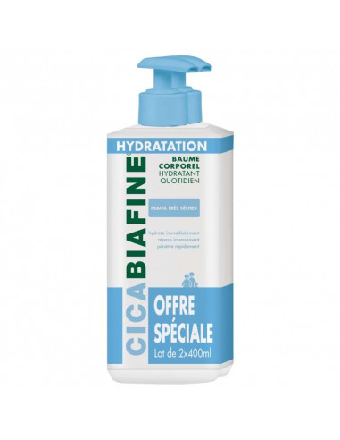 Cicabiafine Baume Corporel Hydratant Quotidien. Lot 2x400ml Cicabiafine - 1