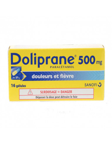 Doliprane paracétamol 500 mg 16 gélules Doliprane - 1