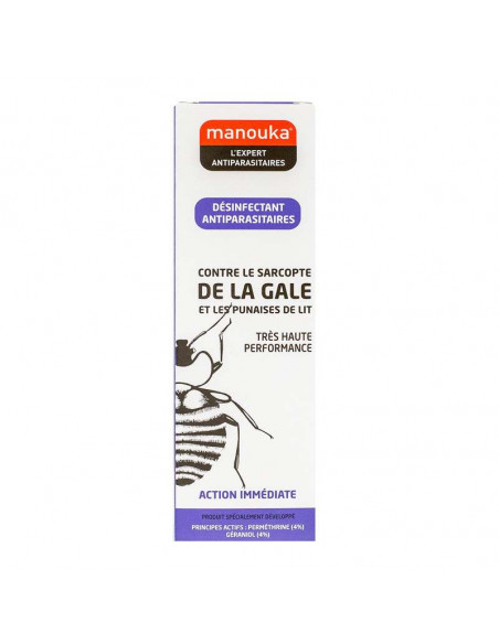 Manouka Désinfectant Antiparasitaires Sarcopte de la Gale & Punaises de Lit. 200ml Manouka - 1