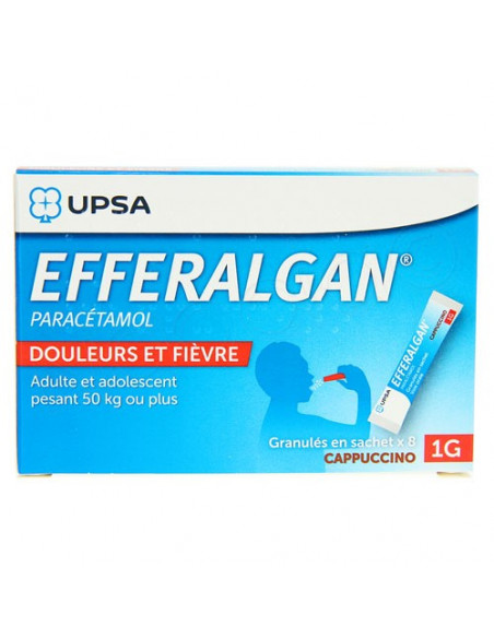 EFFERALGAN 1 g Cappuccino 8 sachets