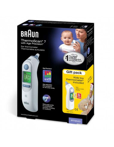 Braun Thermoscan 7 Thermomètre Auriculaire IRT6520 + 1 thermomètre jouet  OFFERT - Avis et achat