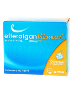 Efferalgan Vitamine C 200 mg Paracétamol 500 mg. 16 comprimés effervescents