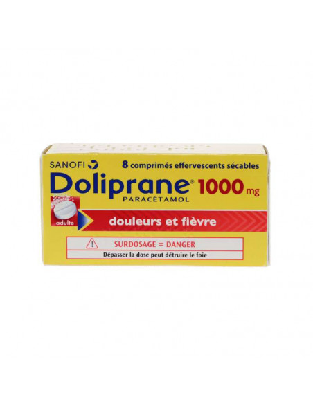 Doliprane 1000mg 8 comprimés effervescents sécables Doliprane - 1