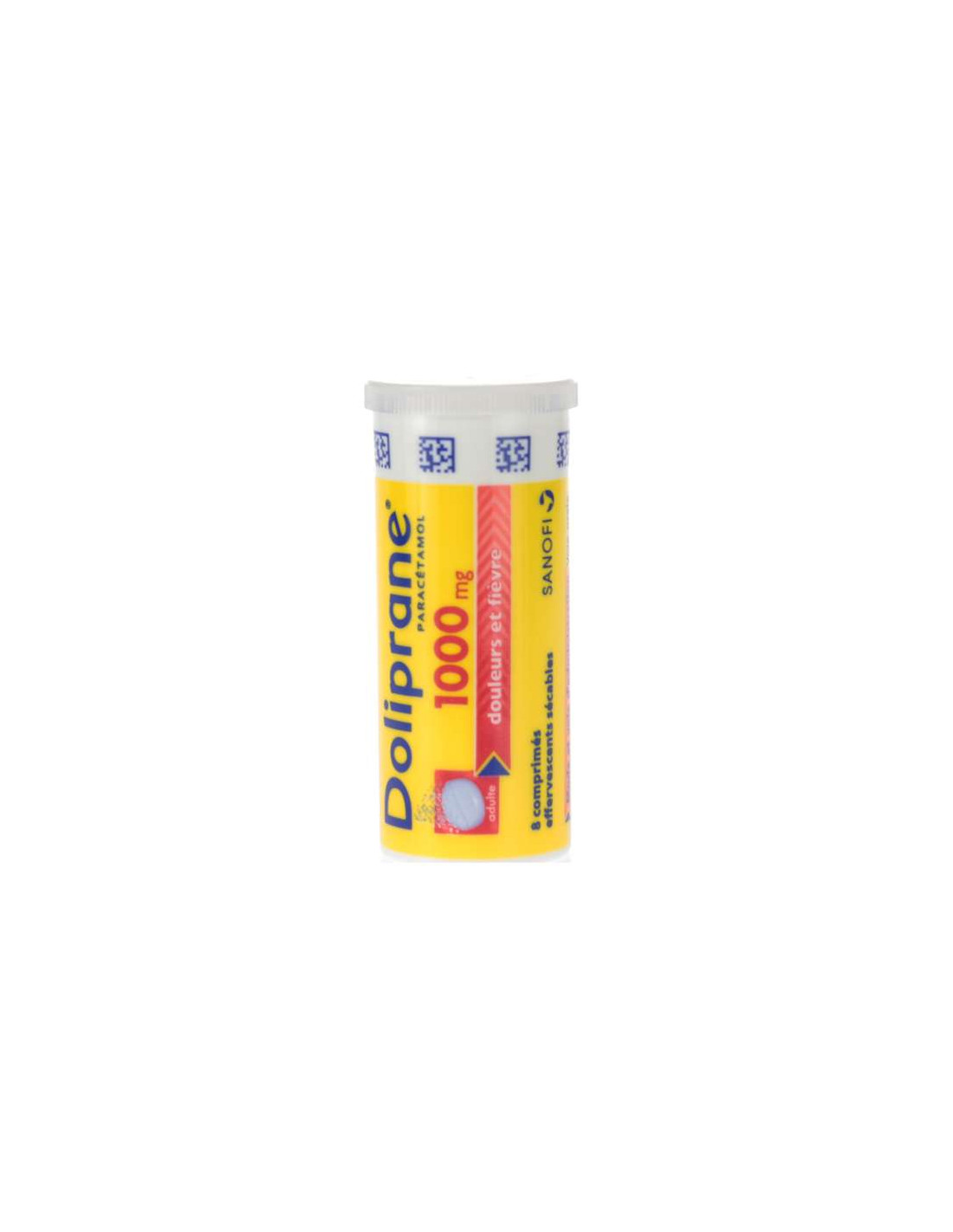 Doliprane 1000mg - 8 comprimés effervescents - Pharmacie en ligne