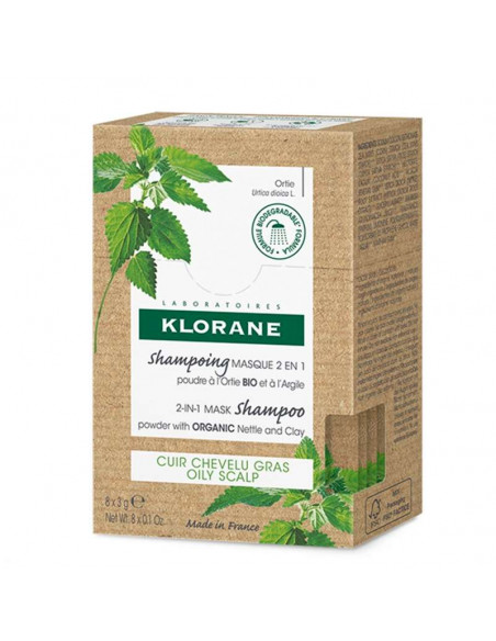 Klorane Shampooing Masque Ortie 2 en 1 - 8 sachets Klorane - 1