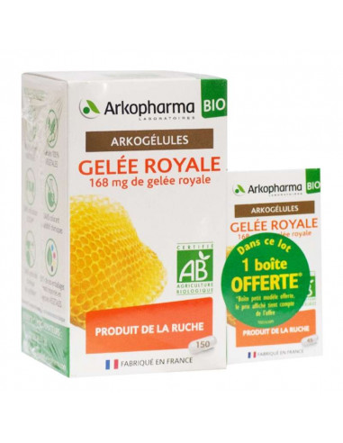 Arkogélules Gelée Royale Bio 150 gélules + 45 gélules OFFERTES Arkopharma - 1